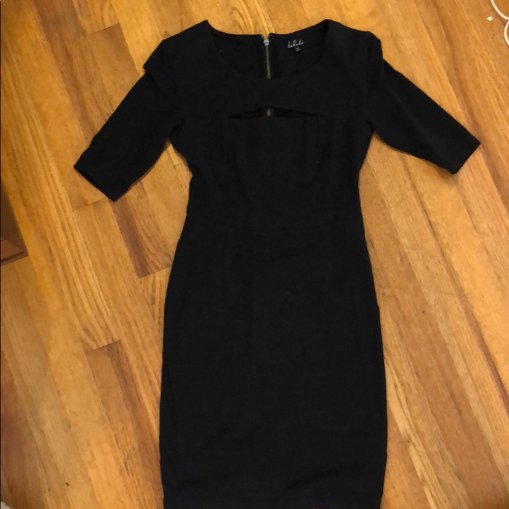 Black Talula Bodycon Dress with Slit from Aritzia